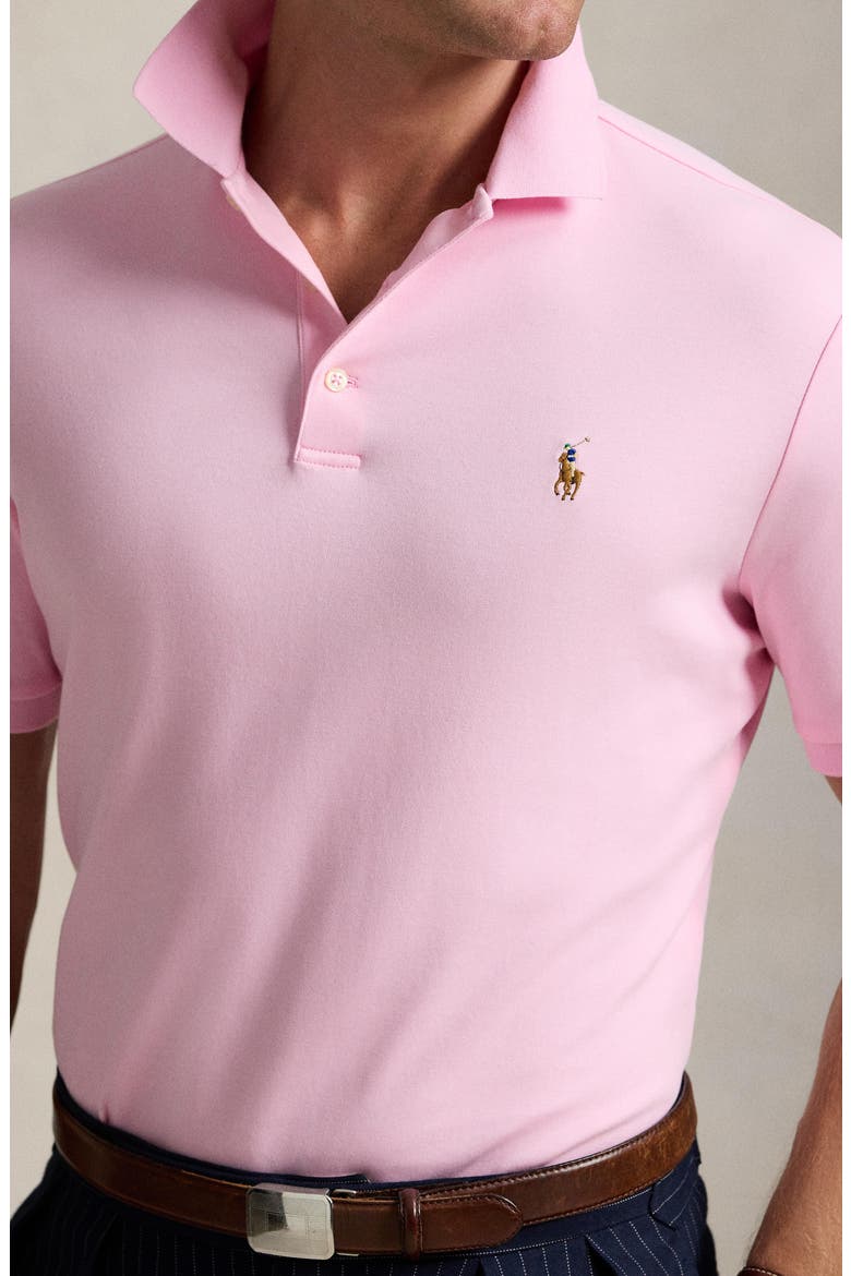 Solid Cotton Jersey Polo, Alternate, color, CARMEL PINK