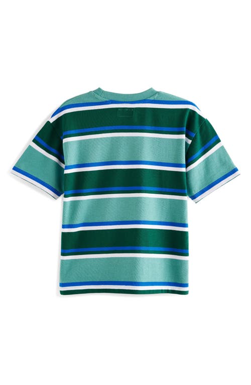 NEXT NEXT KIDS' GREEN STRIPE COTTON T-SHIRT