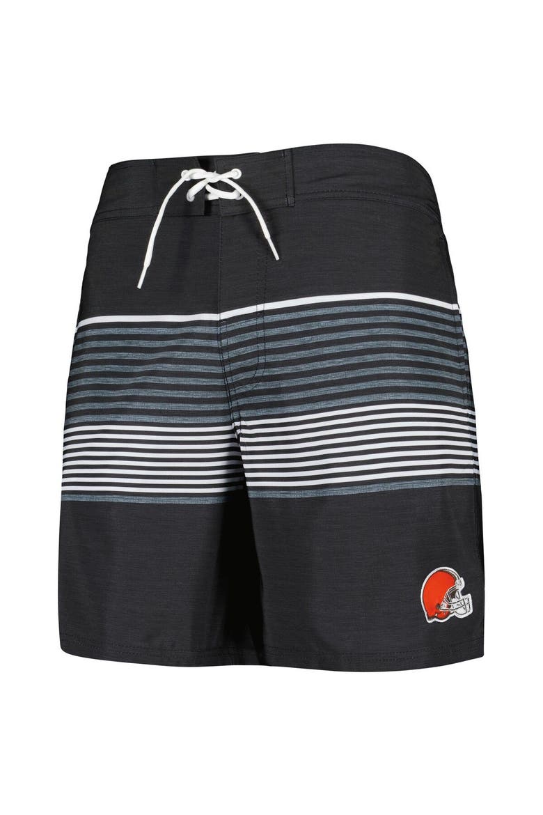 Men's G-III Sports by Carl Banks Black Cleveland Browns Coastline Volley Swim Shorts, Alternate, color, Black
