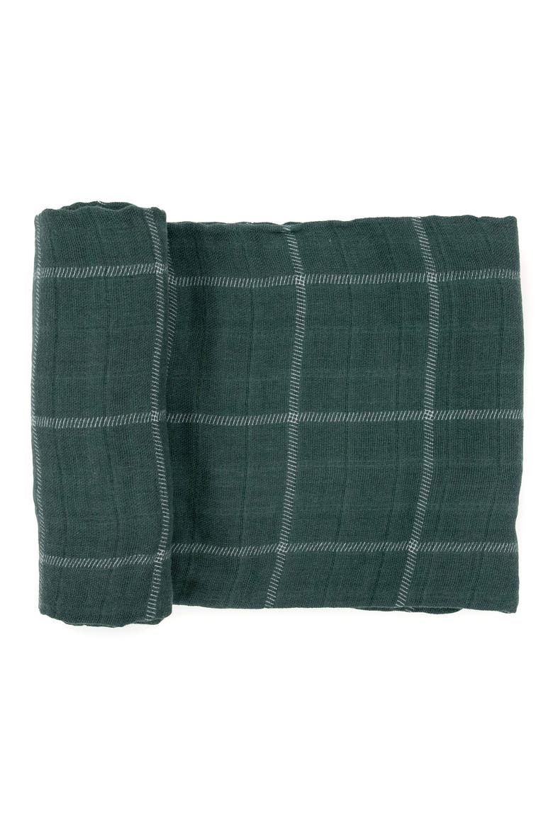 Cotton Muslin Swaddle Blanket, Alternate, color, EVERGREEN PLAID