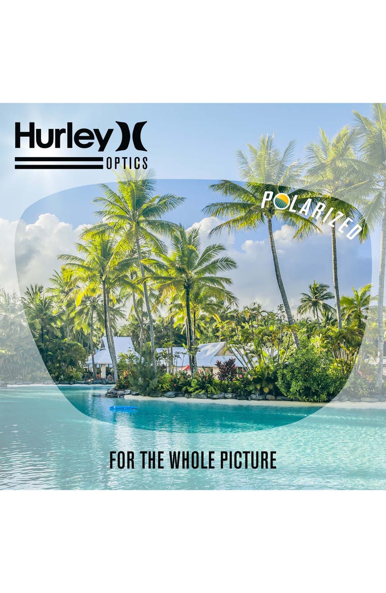 Hurley 54mm Polarized Rounded Sunglasses, Alternate, color,