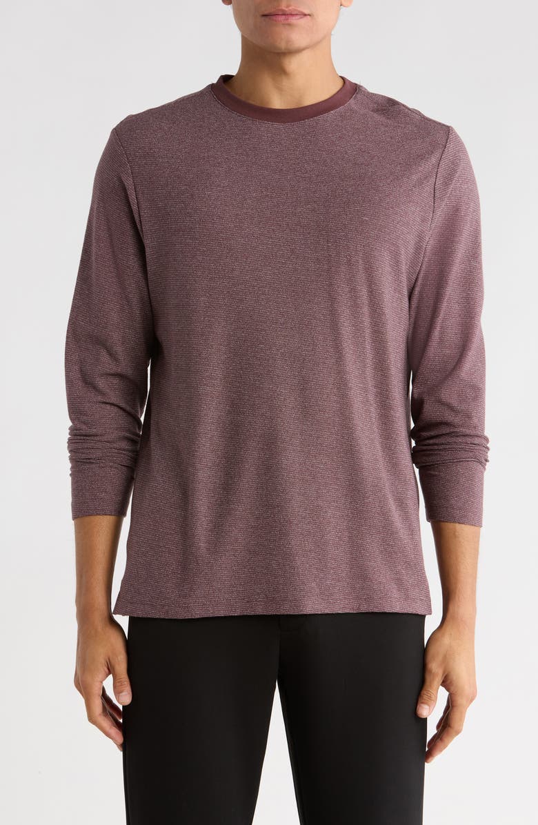 Robert Barakett Rowland Long Sleeve Knit T-Shirt, Main, color, Deep Bordeaux