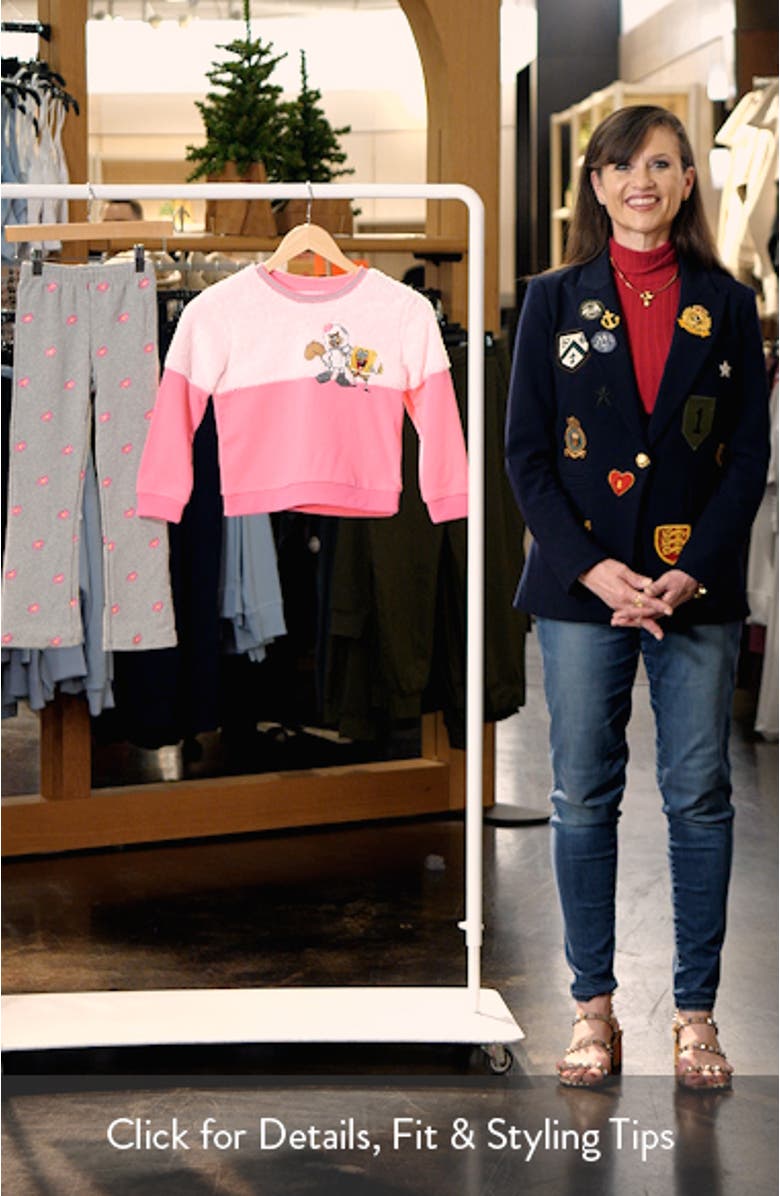 Kids' SpongeBob SquarePants<sup>™</sup> Faux Fur Sweatshirt & Rib Leggings Set, sales video thumbnail