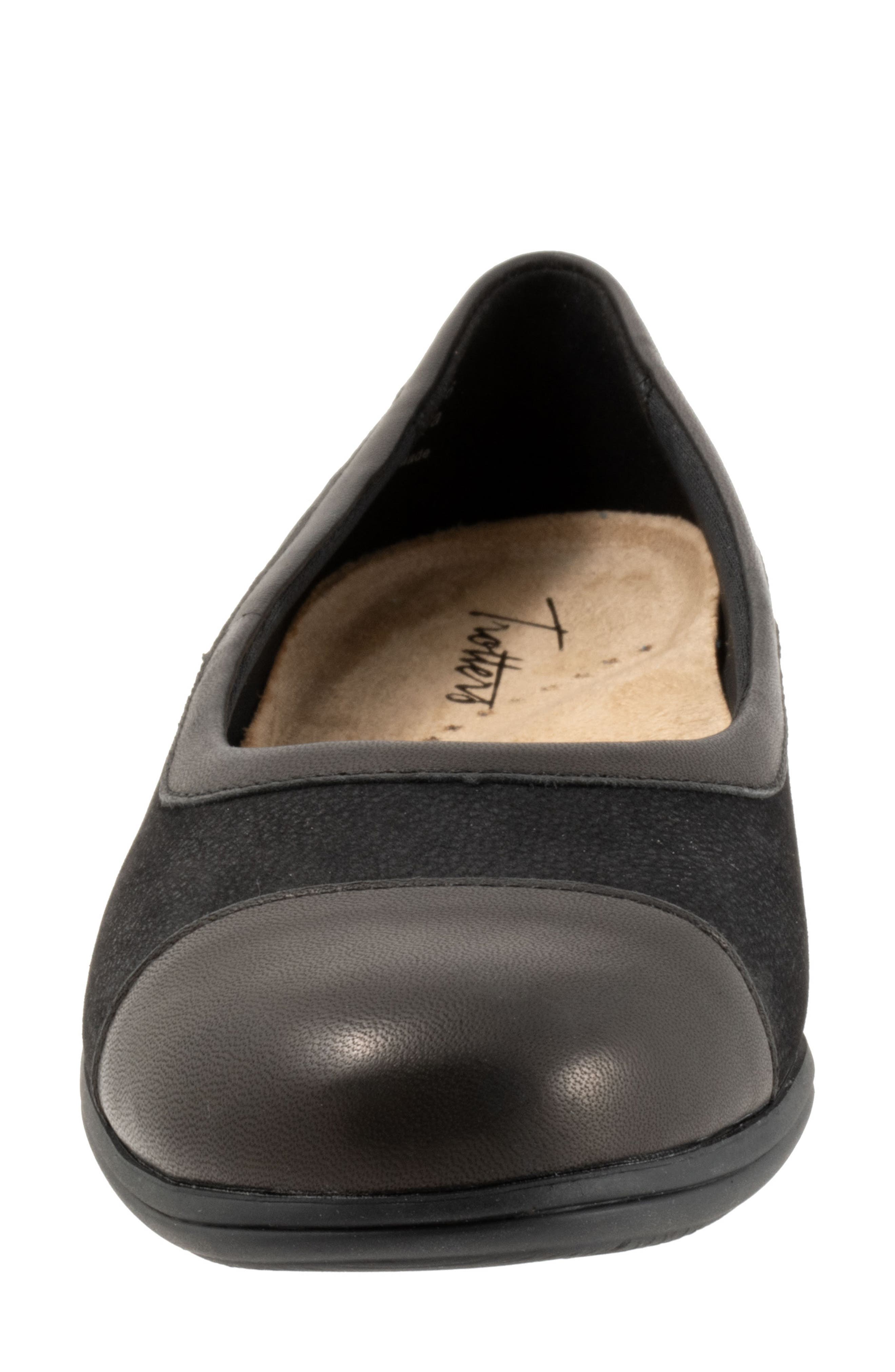Trotters Delmara Cap Toe Slip-On, Alternate, color, Black Nubuck