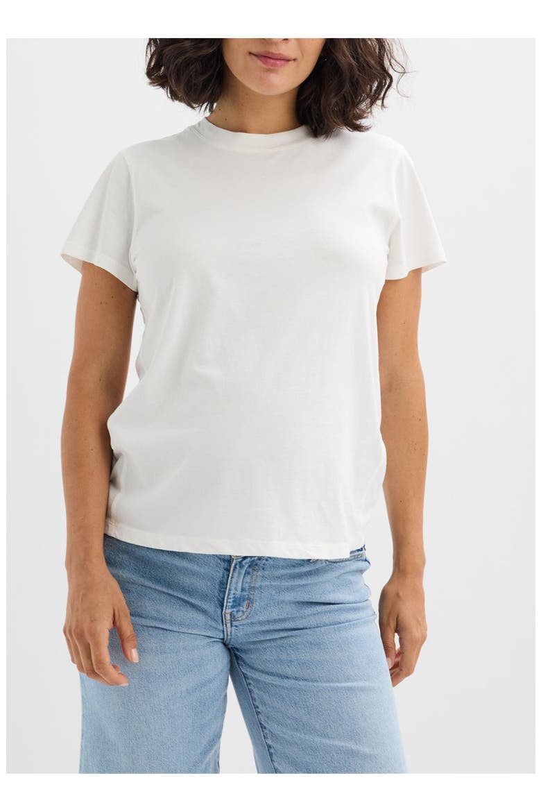 The Washed Cotton Short Sleeve Crew Tshirt, Main, color, White