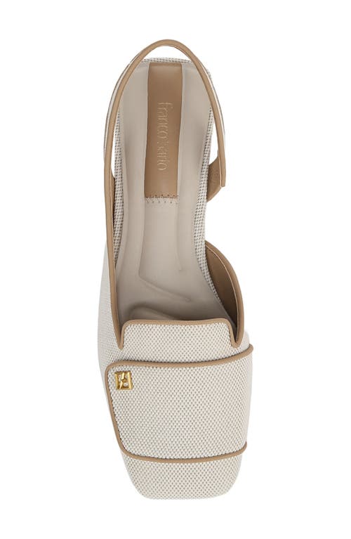 Franco Sarto Teagan Slingback Half D'orsay Flat In Natural