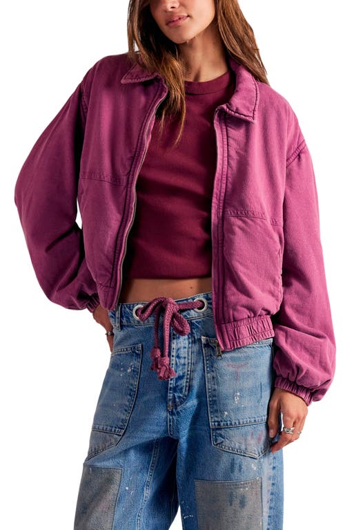 Free People Birdie Washed Jacket In Pink