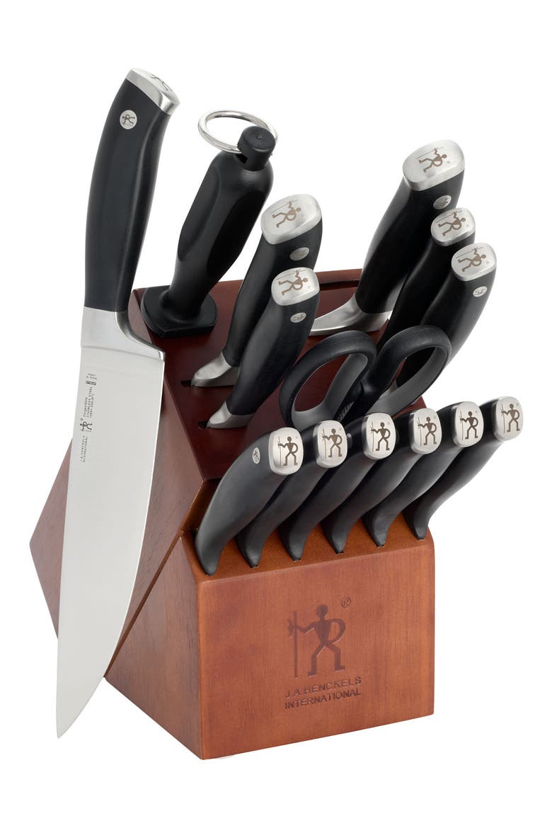 Forged Elite 15-Piece Knife Block Set, Alternate, color, BLACK