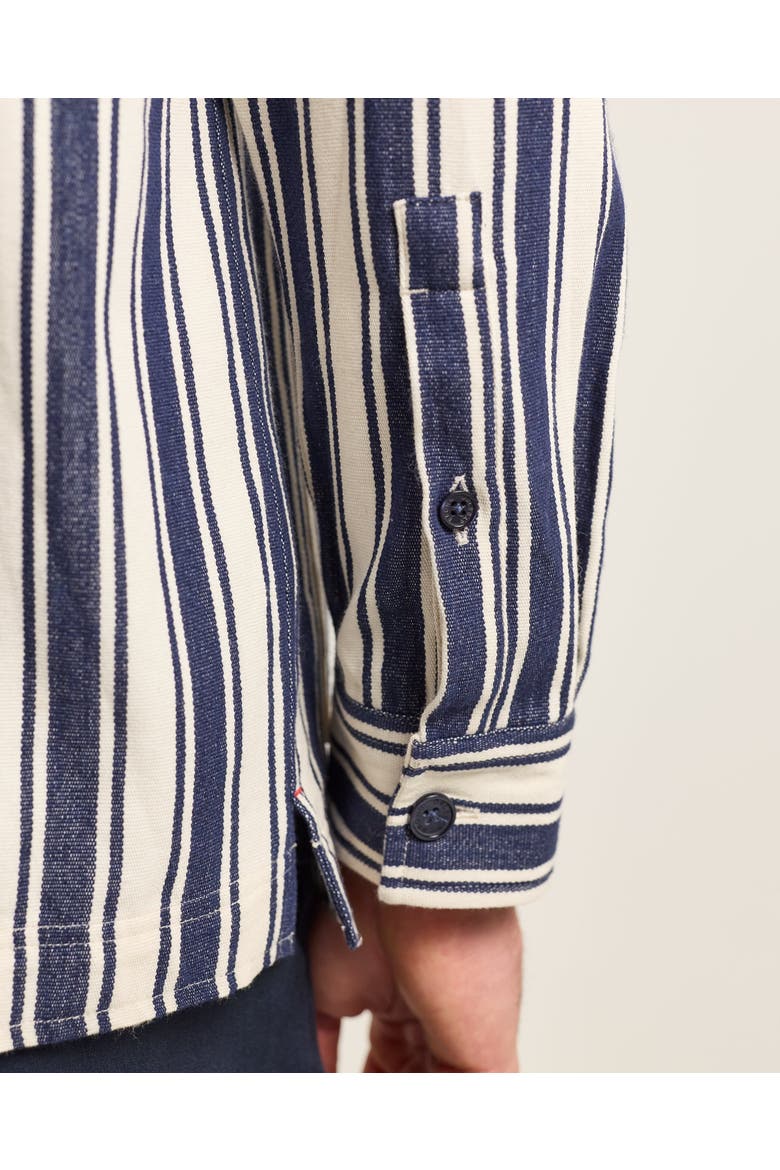 Soren Cotton Overshirt, Alternate, color, Shore Blue/Chai