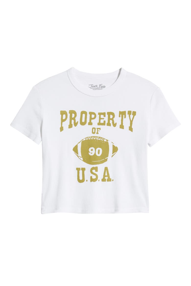 Property of U.S.A. Cotton Graphic Baby Tee, Alternate, color, WHITE