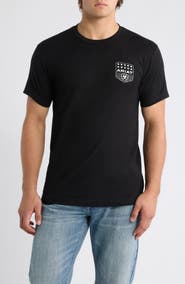 Ariat Striped Patriotic Badge Graphic T-Shirt