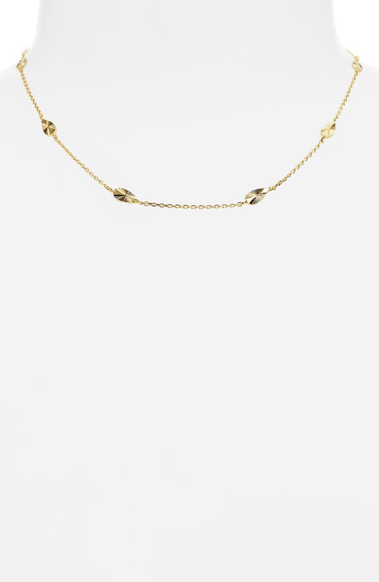 Argento Vivo Sterling Silver Textured Station Necklace, Alternate, color, 