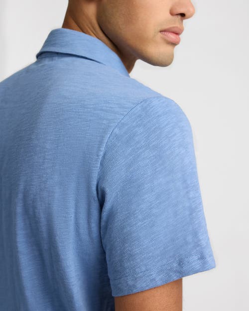 Onia Heavyweight Slub Polo In Blue