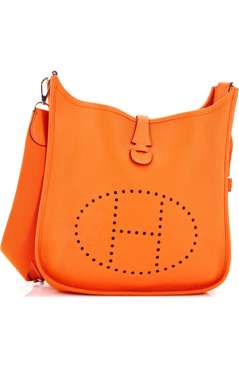 Pre-Owned Hermes Evelyne Bag Gen III Clemence PM, Main, color, Orange H