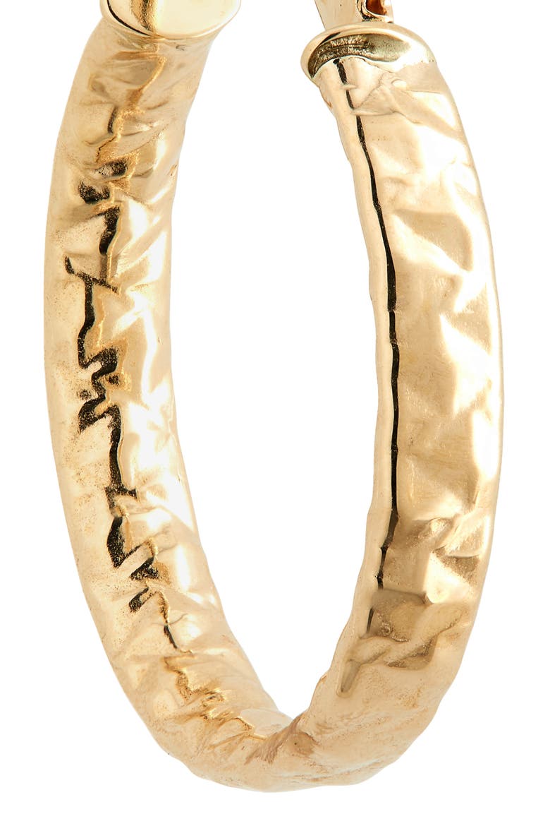 Hammered 14K Gold Hoop Earrings (Nordstrom Exclusive), Alternate, color, 14K YELLOW GOLD