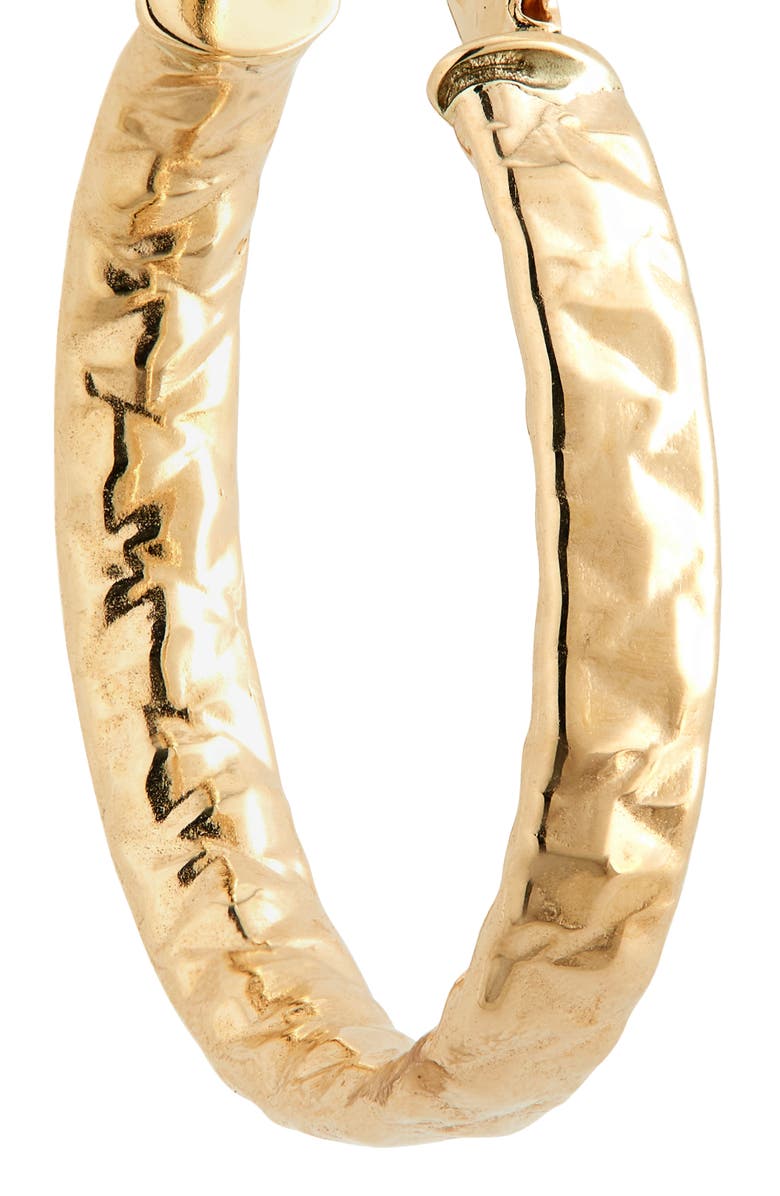 Bony Levy Hammered 14K Gold Hoop Earrings, Alternate, color,