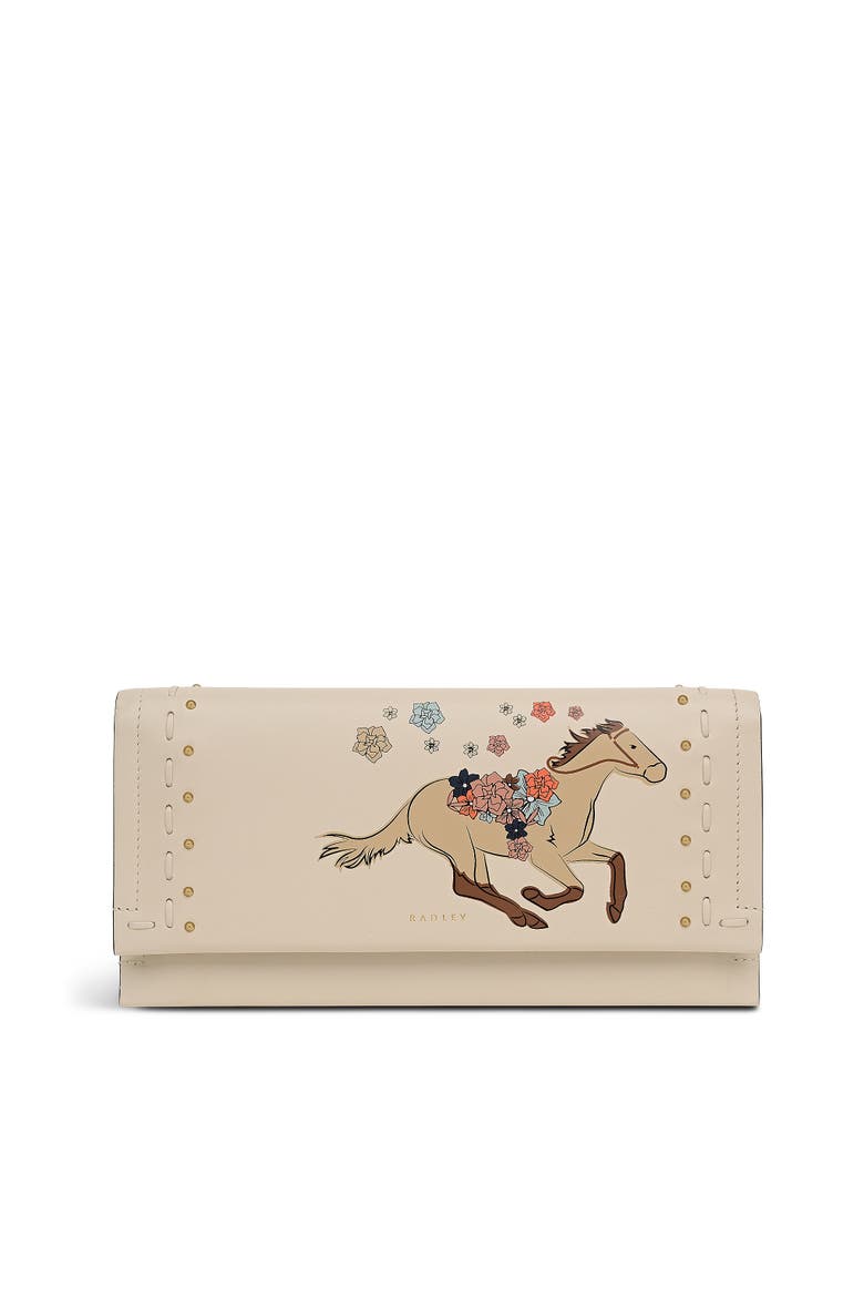 Kentucky Derby Spring 2026 Large Flapover Wallet, Main, color, Salt