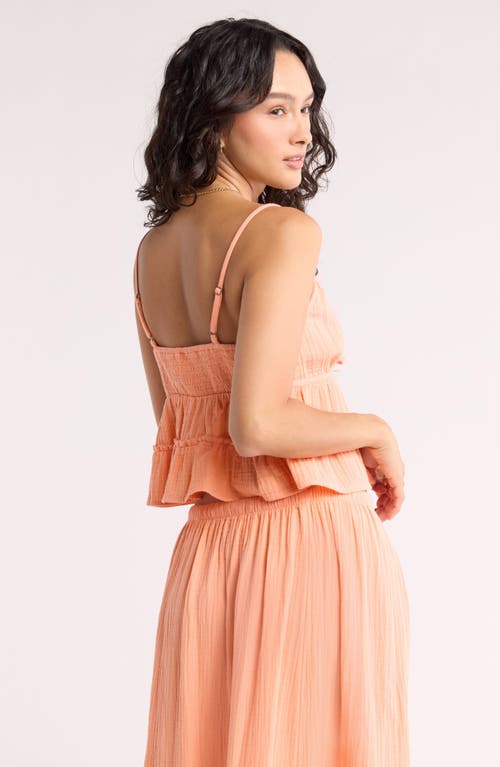 Abound Front Tie Gauze Cami In Orange