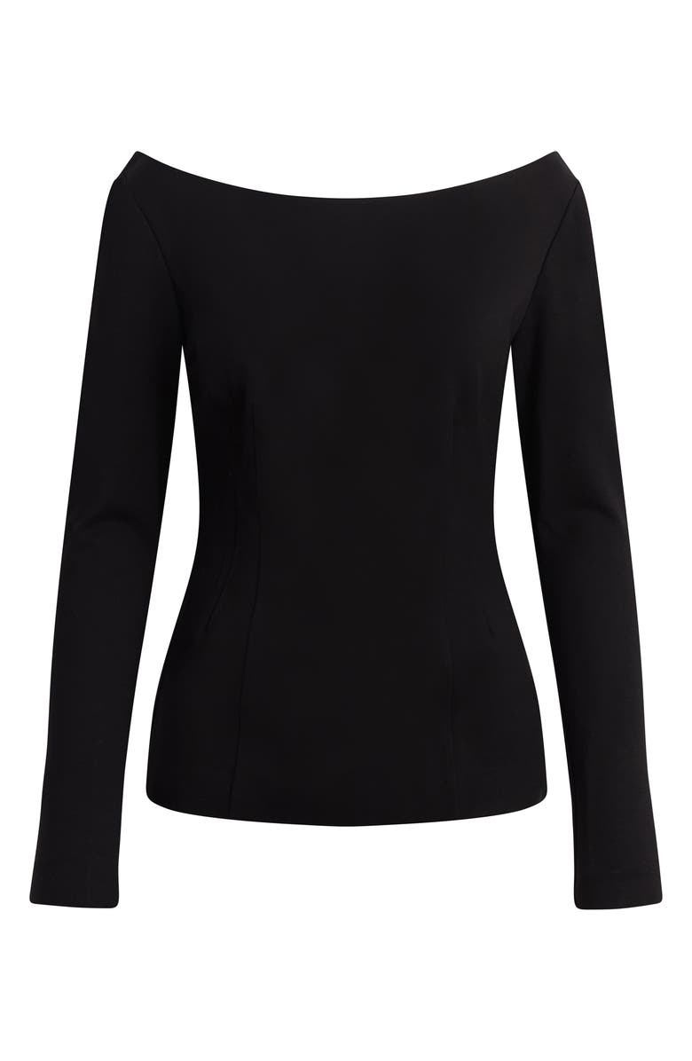 Favorite Daughter Off the Shoulder Long Sleeve Top, Alternate, color, Black