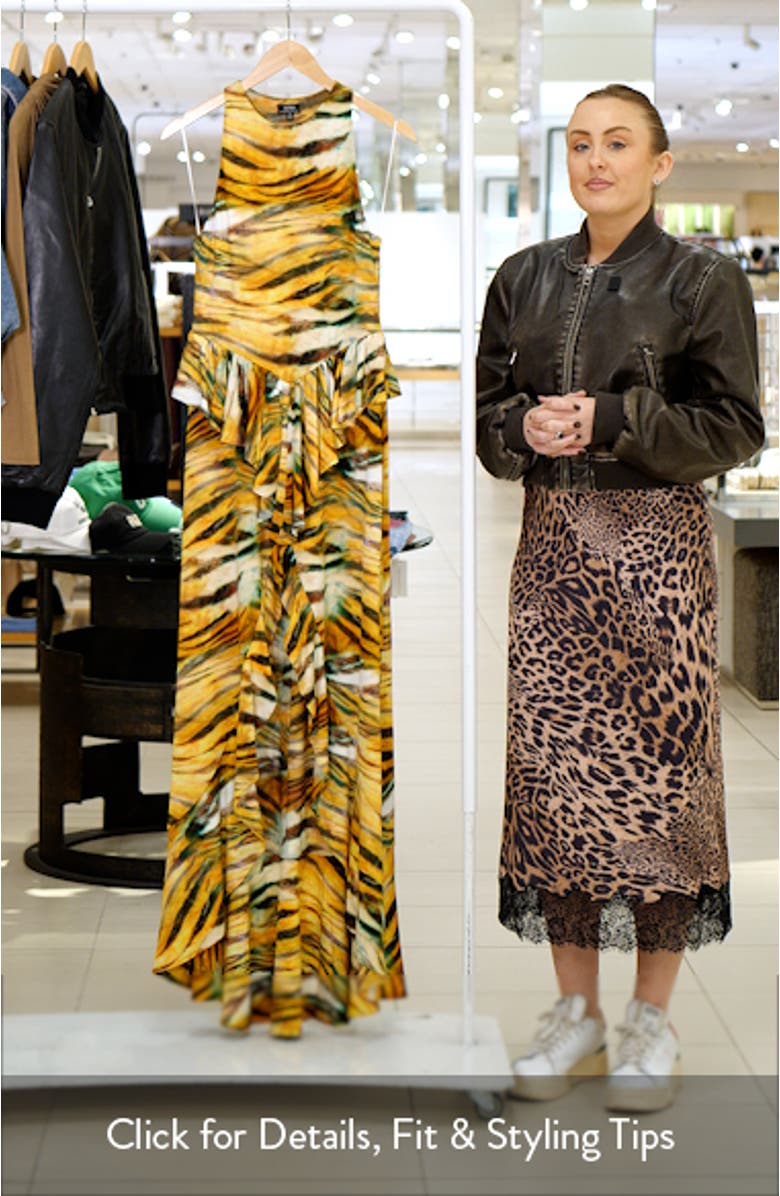 Bovina Tiger Print Sleeveless Dress, sales video thumbnail