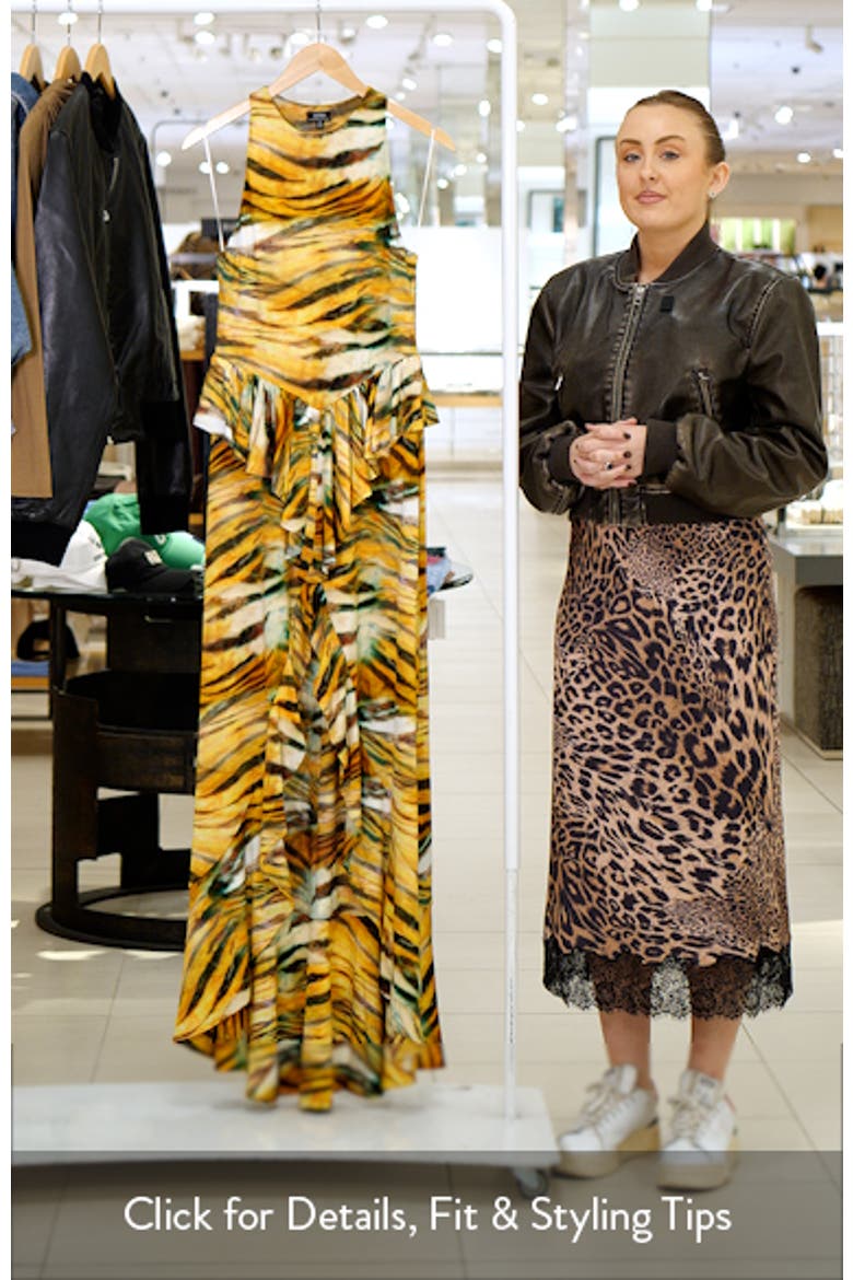Bovina Tiger Print Sleeveless Dress video