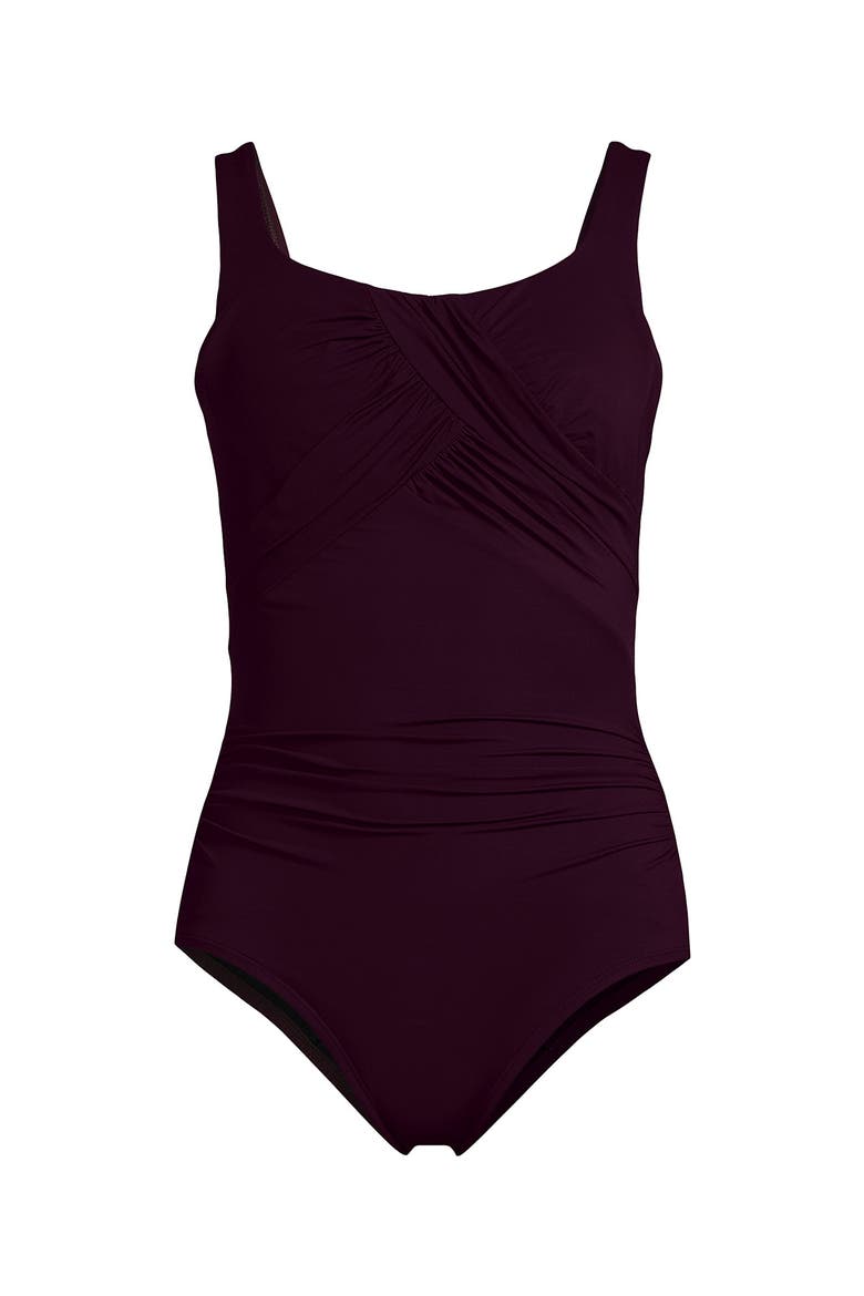 New SlenderSuit Carmela Underwire One Piece Swimsuit, Alternate, color, Dark Wine