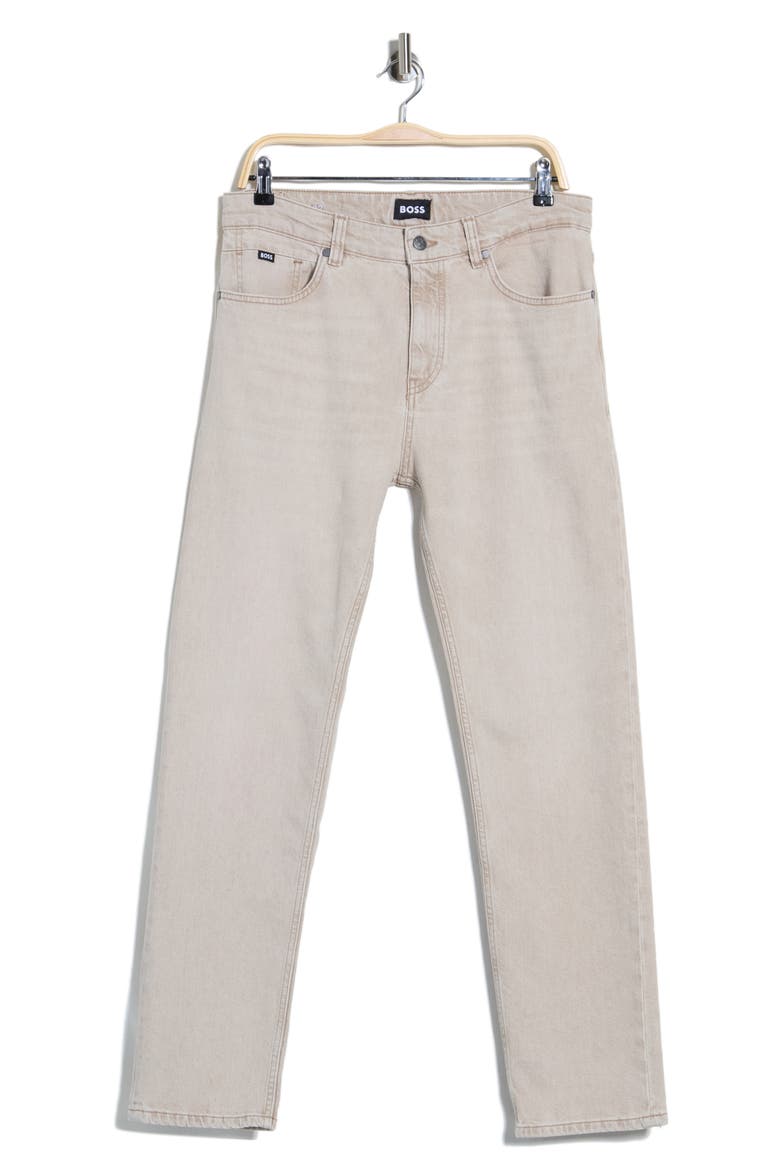 Ogden Straight Leg Jeans, Main, color, LIGHT BEIGE