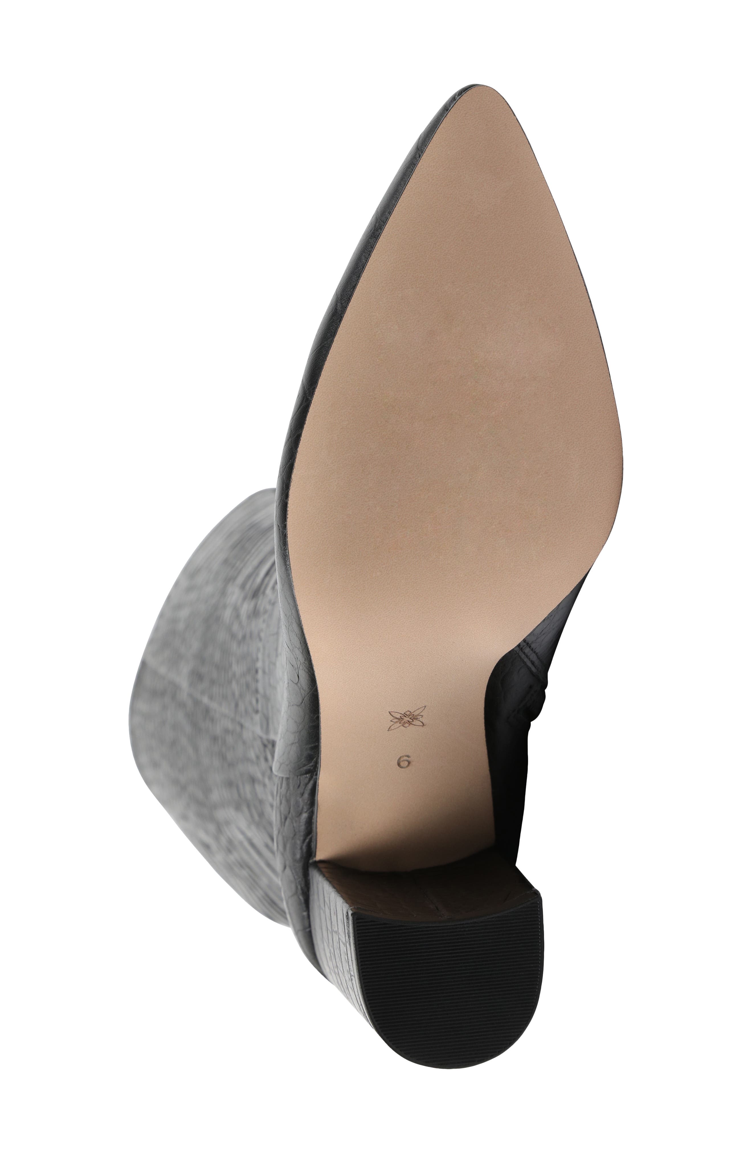 BCBGeneration Baylee Croc Embossed Knee High Boot, Alternate, color, 