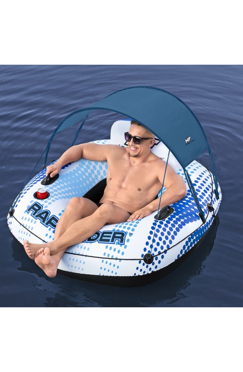 Hydro-Force 54" X 54" Rapid Rider Canopy Tube W/ Builtin Cup Holder, Alternate, color, Blue