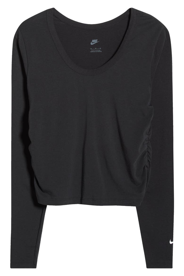 Chill Stretch Cotton Blend T-Shirt, Alternate, color, BLACK/ SAIL