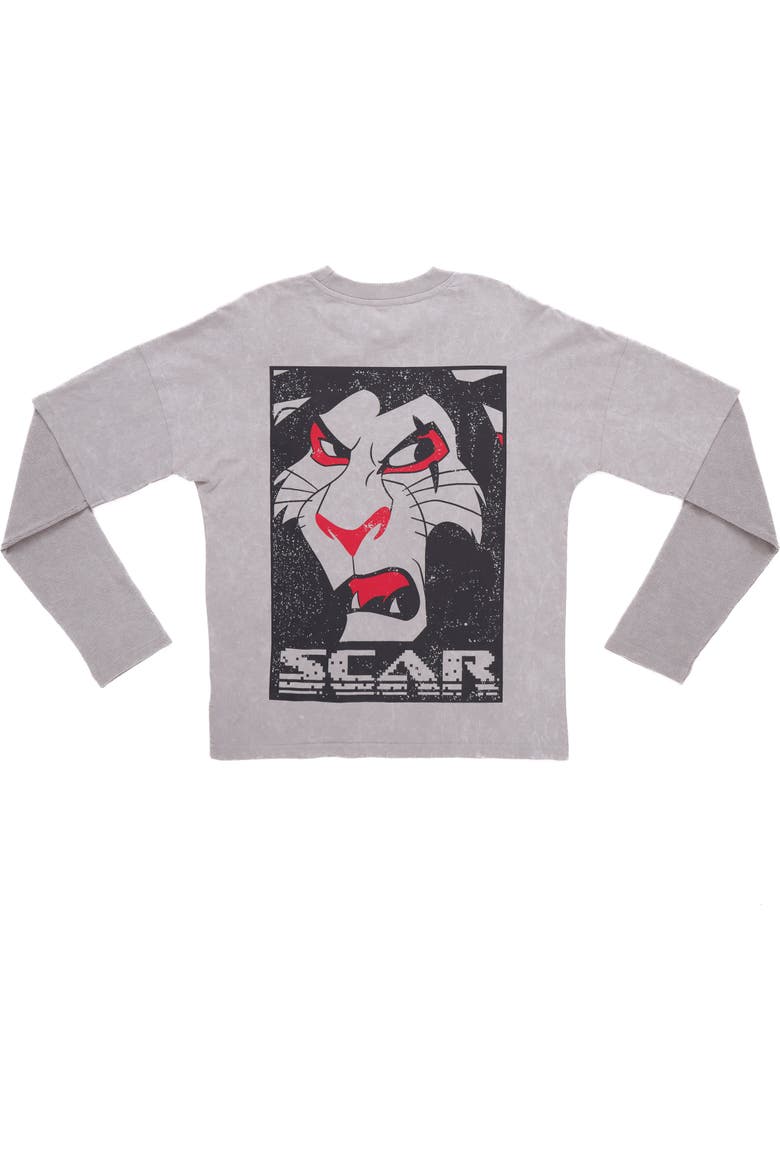 Princess Long Sleeve Layered T-Shirt, Alternate, color, Grey Cloud Scar