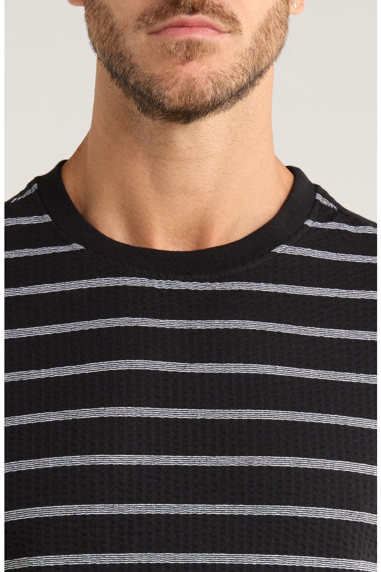 Thiago Stripe T-Shirt, Alternate, color, BLACK