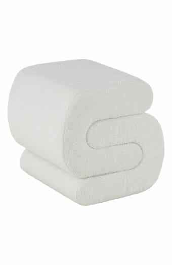 Sculptural Bouclé Ottoman