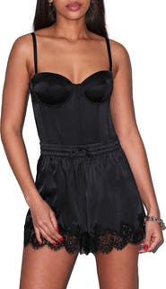 Fleur Du Mal Juliet Silk & Lace Short