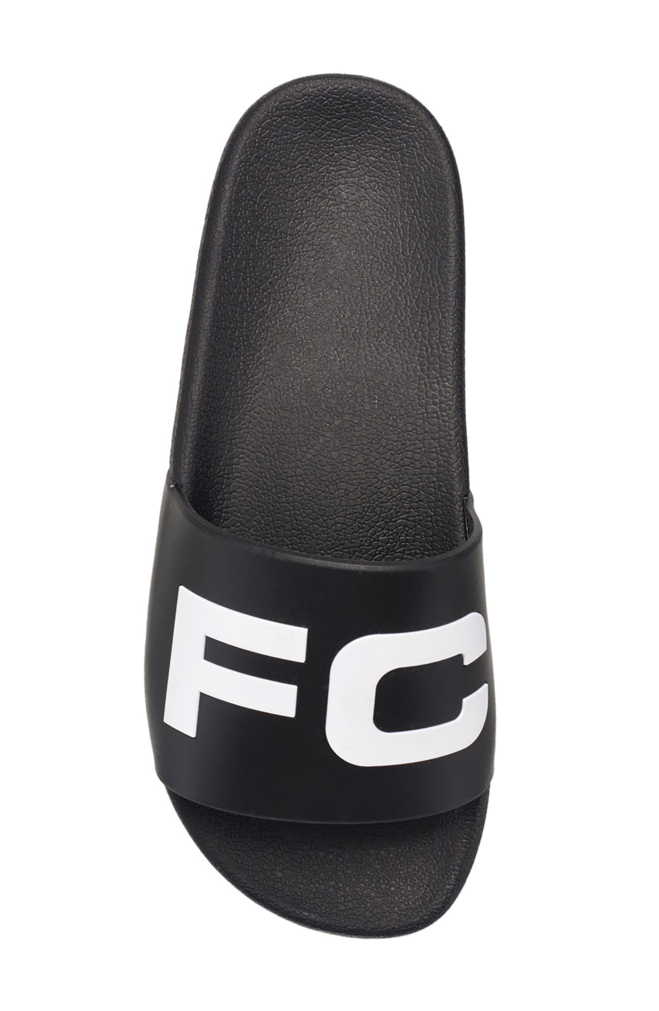 Slide Sandal, Alternate, color, BLACK/ WHITE
