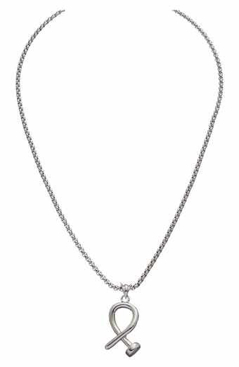 Knot Pendant Box Chain Necklace
