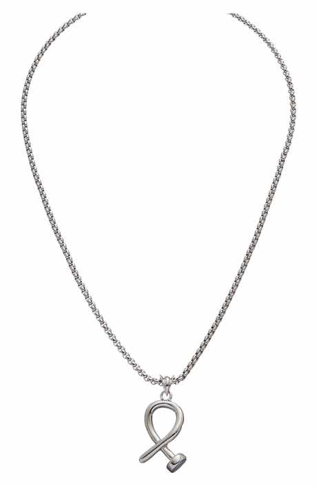 Knot Pendant Box Chain Necklace