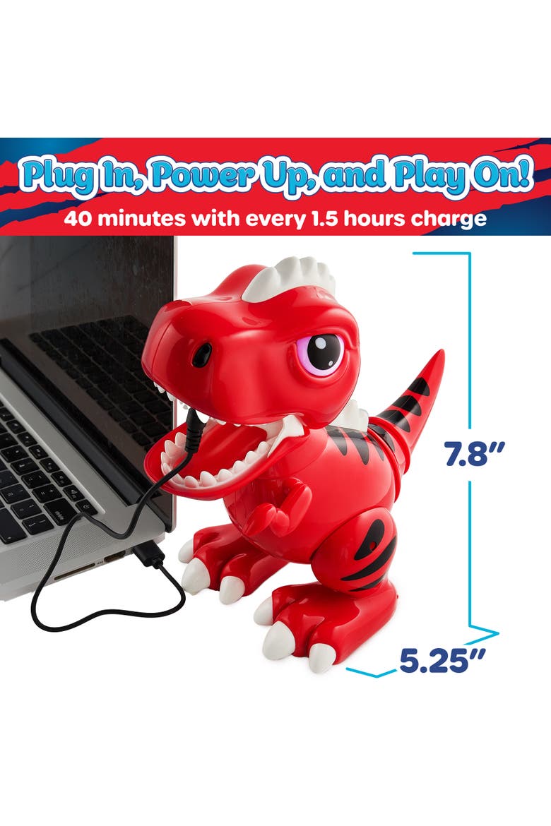 Robo Pets Dino - Red, Alternate, color, Red