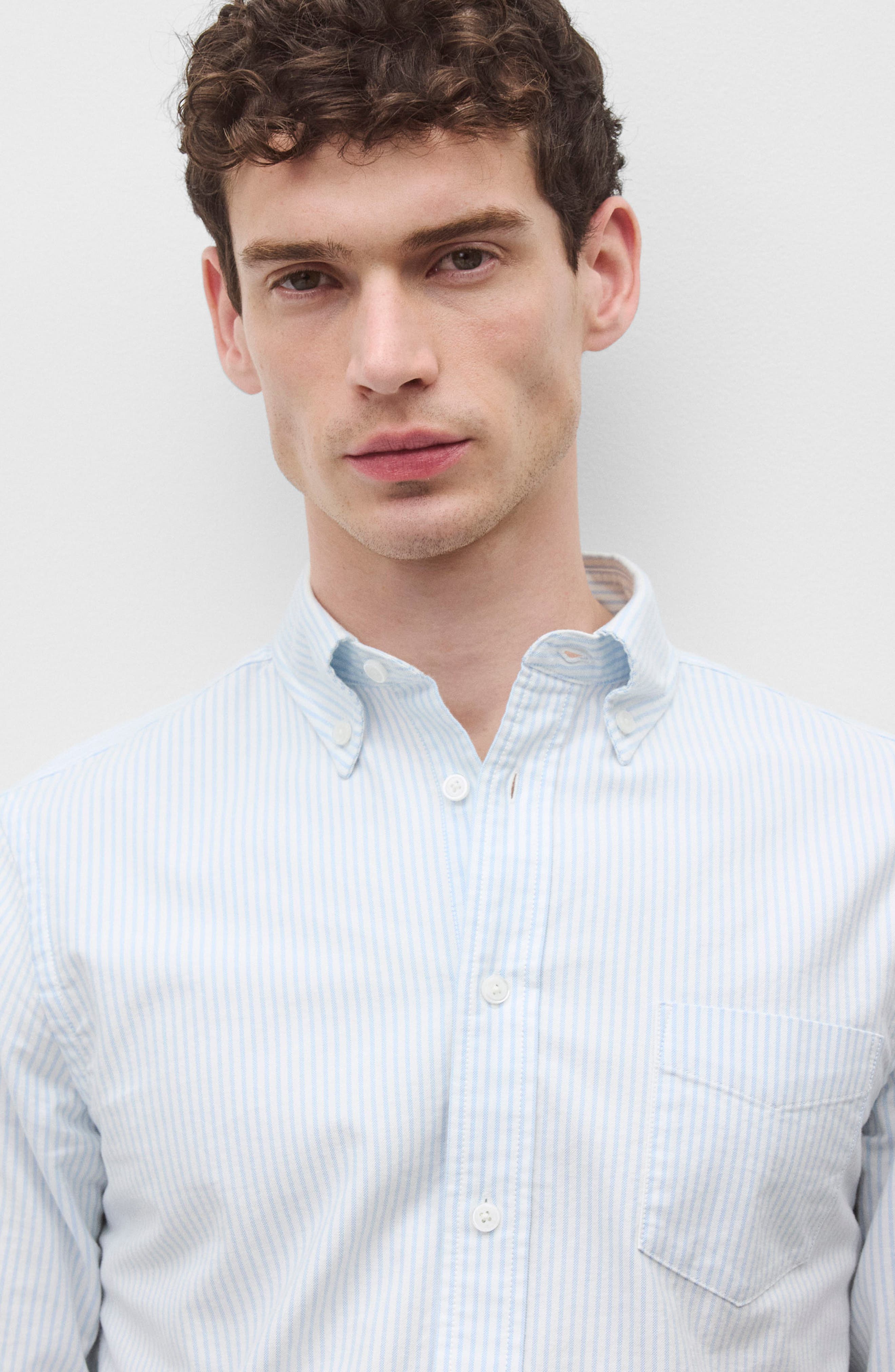 Stripe Cotton Oxford Button-Down Shirt - image 2