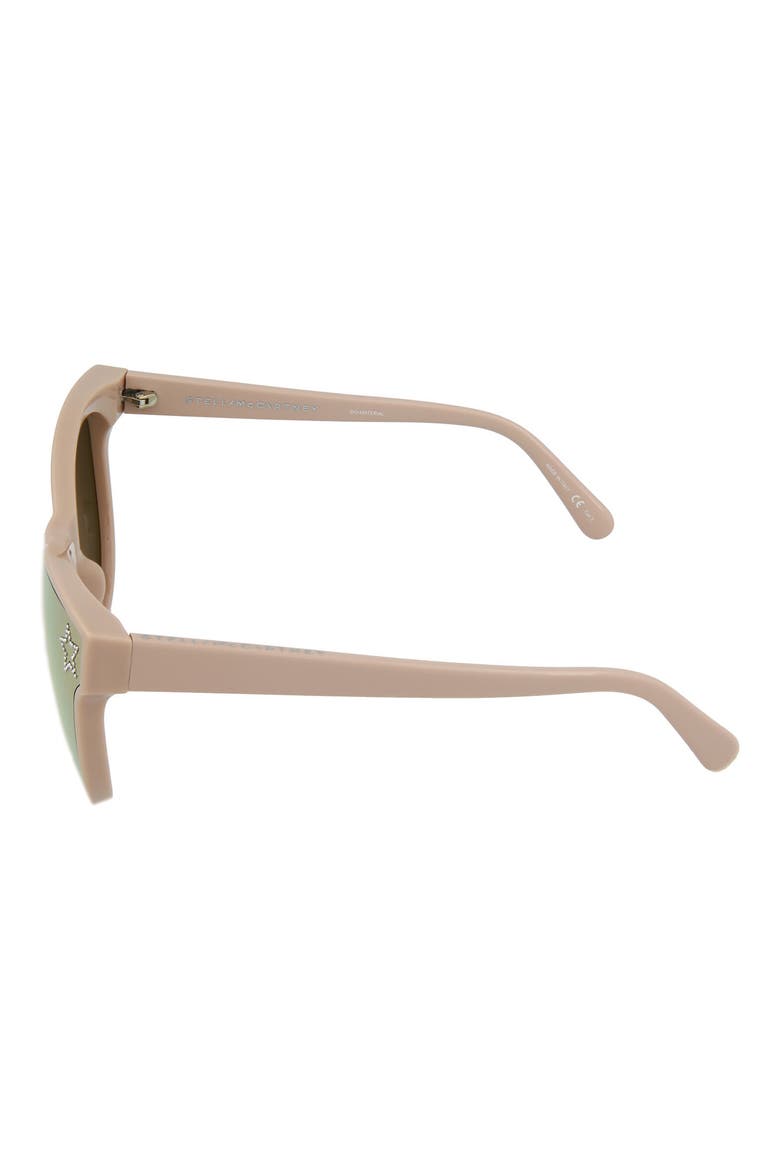 61mm Cat Eye Sunglasses, Alternate, color, SHNY NUDE PNK SHNY SLVR