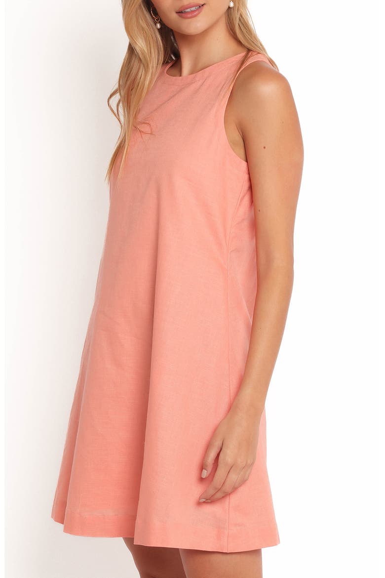 Priyanka Sleeveless Cotton & Linen Dress, Alternate, color, PEACH