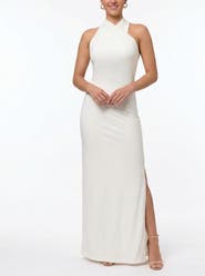 RACHEL Rachel Roy Harland Crossover Halter Maxi Dress