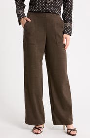 MAX STUDIO Stripe Wide Leg Ponte Pants