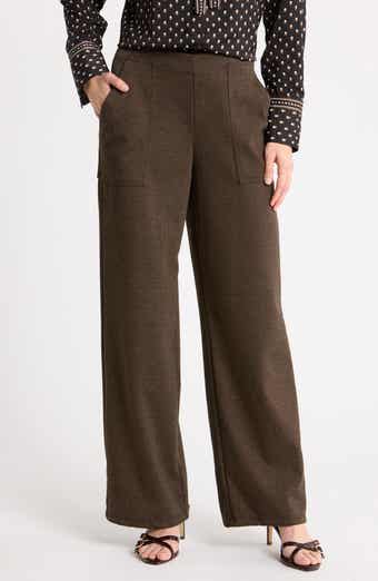 Stripe Wide Leg Ponte Pants