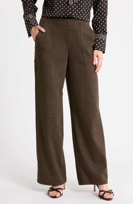 Stripe Wide Leg Ponte Pants