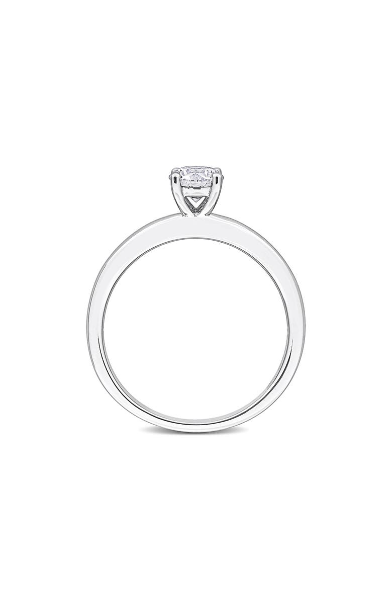 Created Forever 10K White Gold Lab Grown Diamond Solitaire Ring, Alternate, color, White