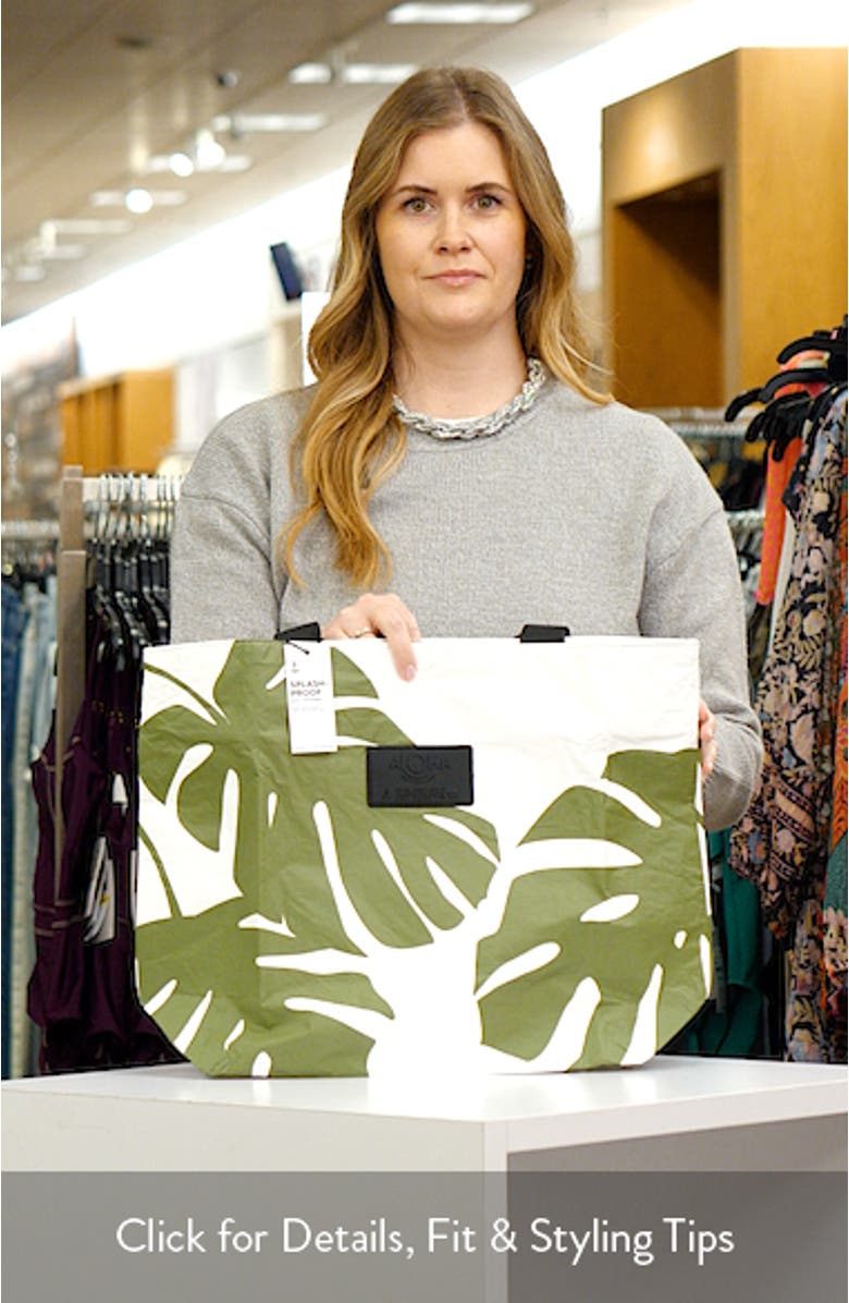 Day Tripper Monstera Water Resistant Tyvek<sup>®</sup> Tote, sales video thumbnail