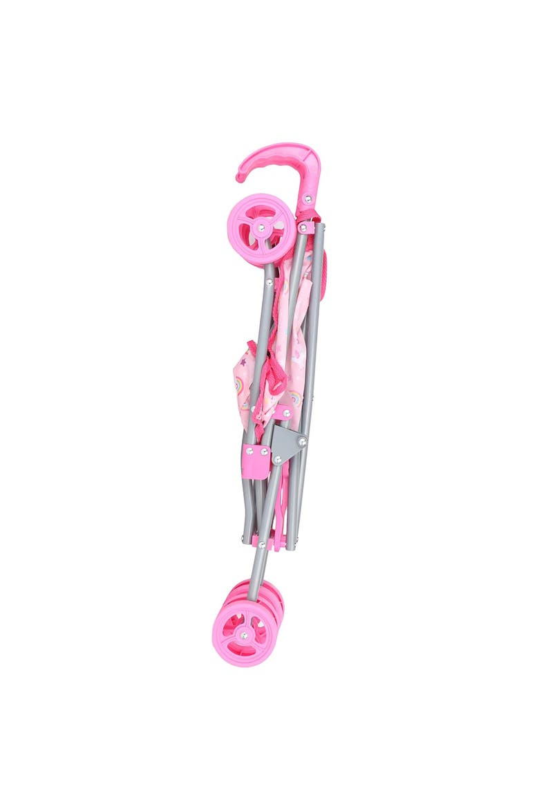 Doll Stroller Metal Fold Umbrella Stroller For Realistic Pretend Play, Alternate, color, Multicolored