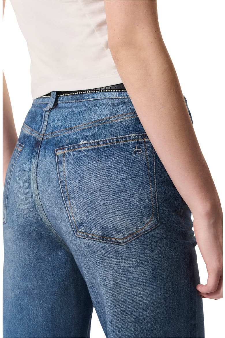 Miramar Shea High Waist Relaxed Straight Leg Cotton Terry Sweatpant Jeans, Alternate, color, COSMOS