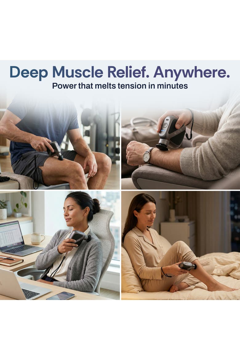 Pulse Go Pocket Massage Gun for Targeted Muscle Relief, Alternate, color, Black